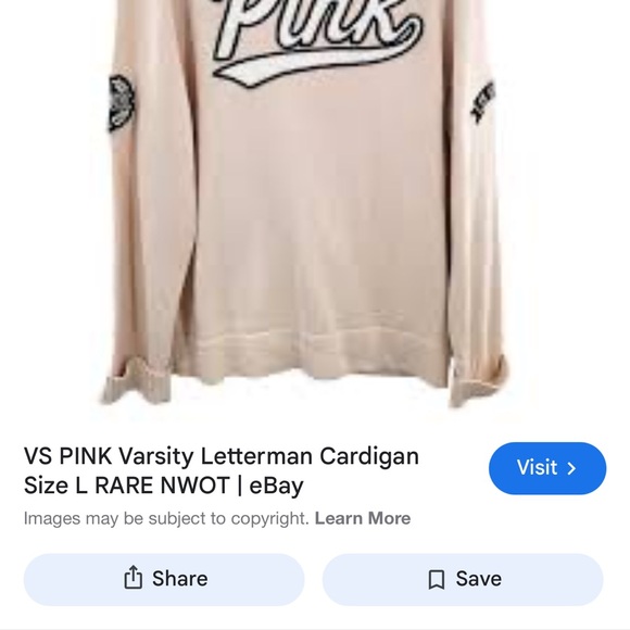 PINK Victorias Secrete Varsity Jacket RARE NWOT - Picture 2 of 6